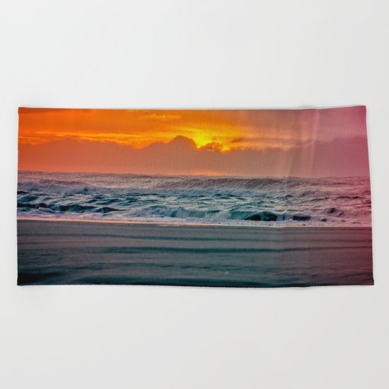 Ocean Sunset - Pacific Coast Highway 101 Beach Towel