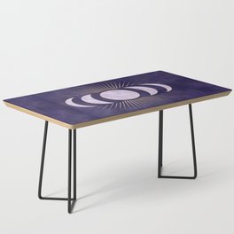 Witchy Purple Moon Phases Coffee Table