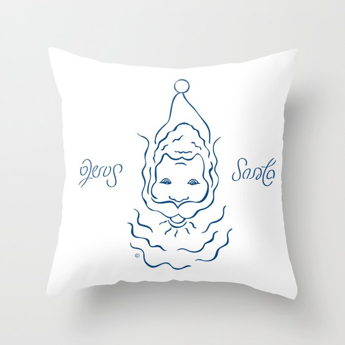 Santa/Jesus decoration Throw Pillow