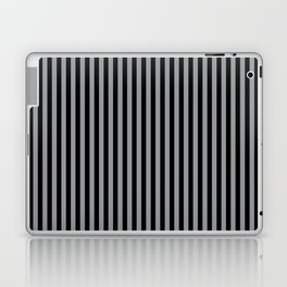 Steely Gray - bl. vertical stripes Laptop Skin
