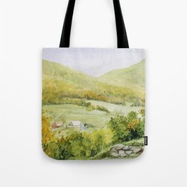 Autumn Fall on a Vermont Town Tote Bag