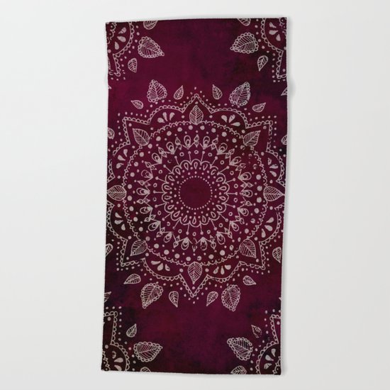 Wine Mandala Beach Towel