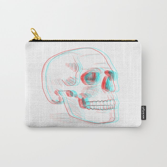 Anaglyph skull Carry-All Pouch