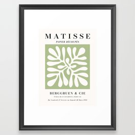 Henri Matisse Green Paper Cut Outs Exhibition Framed Art Print