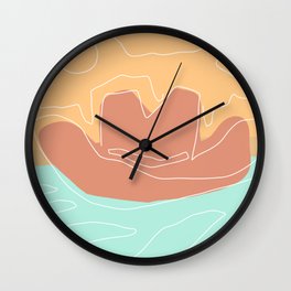 Cowgirl Hat On the Hood Wall Clock