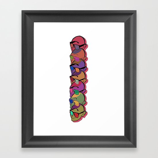 GLASSES Framed Art Print