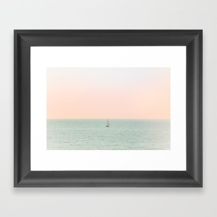 Sky Blush x Ocean Art Framed Art Print