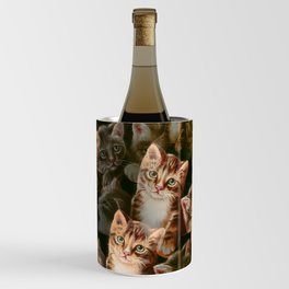 Vintage Kitten Pattern Wine Chiller