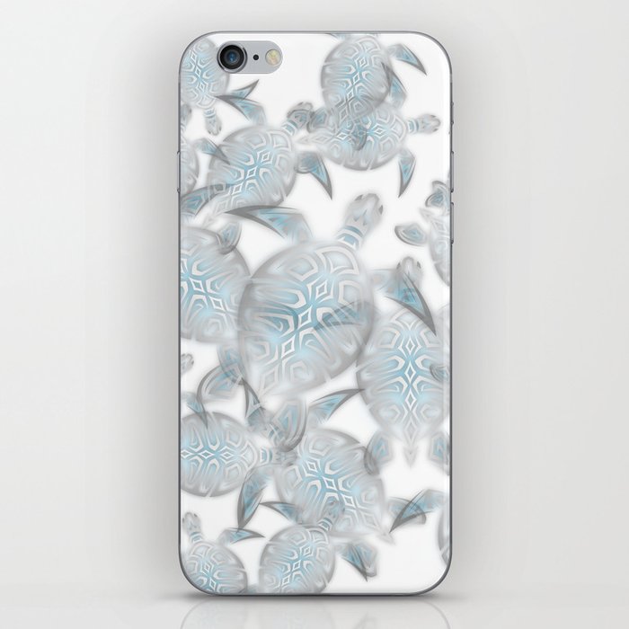 "Shimmering Sea Turtles" | Modern Coastal Pattern iPhone Skin