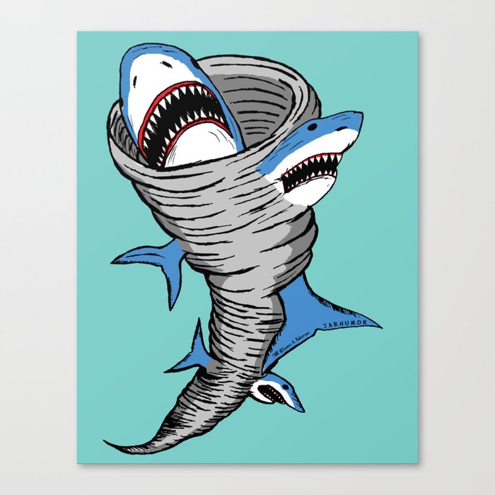 Shark Tornado Canvas Print