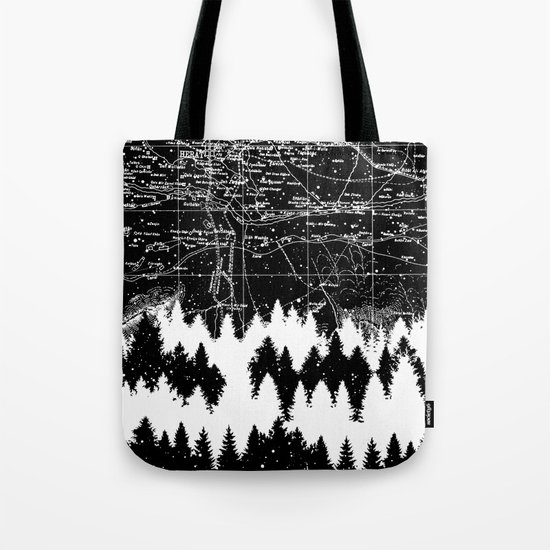 Map Silhouette Square Tote Bag