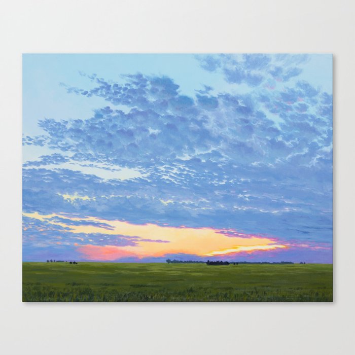 Prairie Summer Sunset Canvas Print
