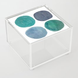 Cool Watercolor Circles Acrylic Box