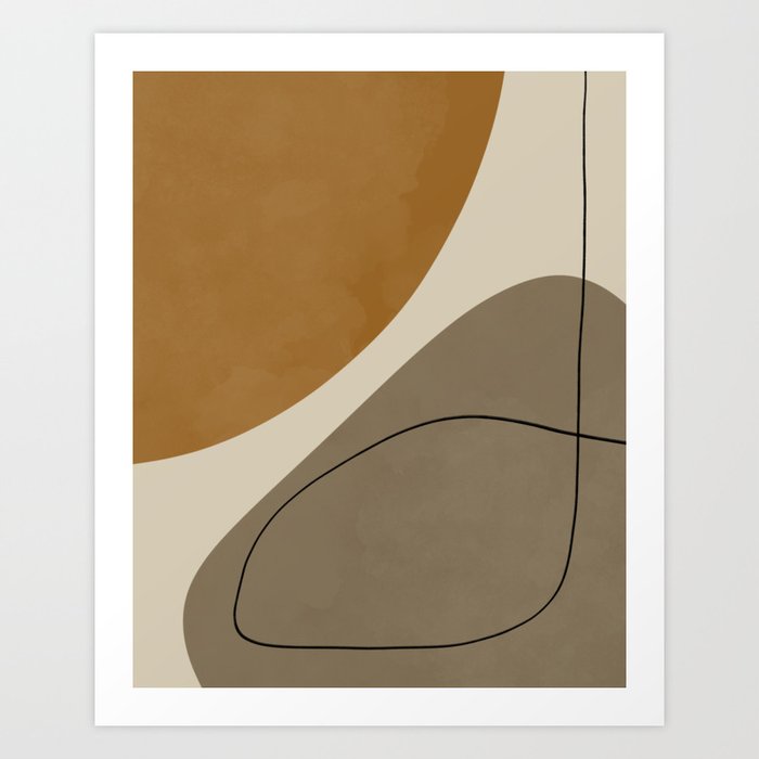 Organic Abstract Shapes #3 Art Print