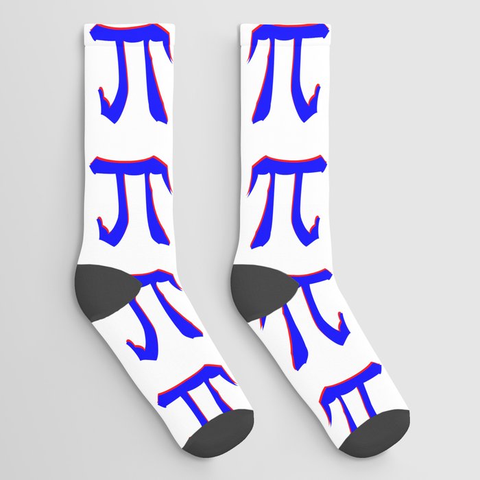 Constant Pi Symbol Socks