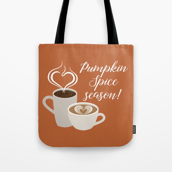 Pumpkin Spice Autumn Fall Coffee Tote Bag