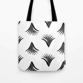 Pandanus Leaf Pattern - Black Tote Bag