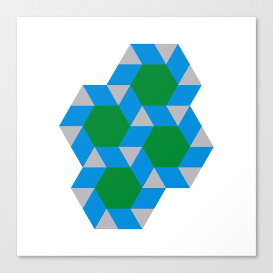 #355 Green suns – Geometry Daily Canvas Print
