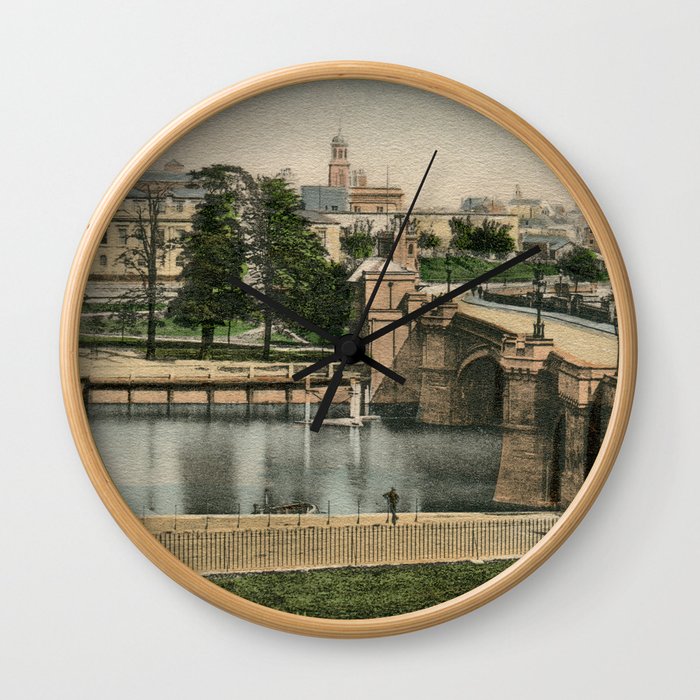 York general view and castle 1900 Wall Clock
