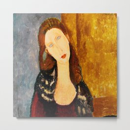 Amedeo Modigliani "Jeanne Hebuterne, seated" Metal Print