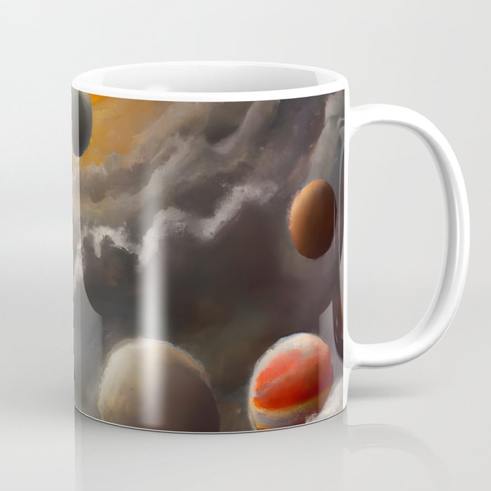 Floating planets in a sea of clouds Coffee Mug