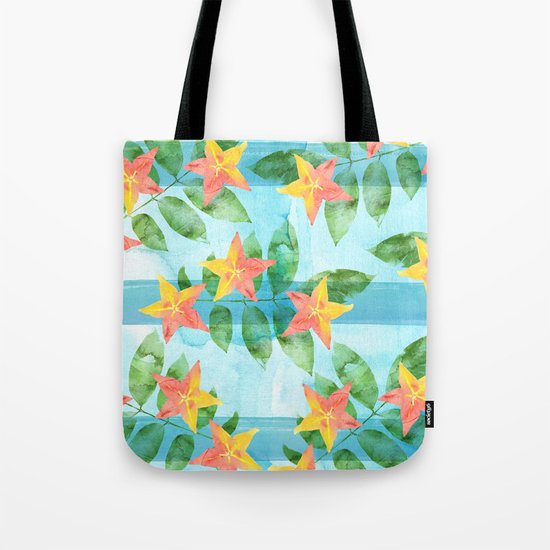 Exotic Star Fruit Pattern Tote Bag