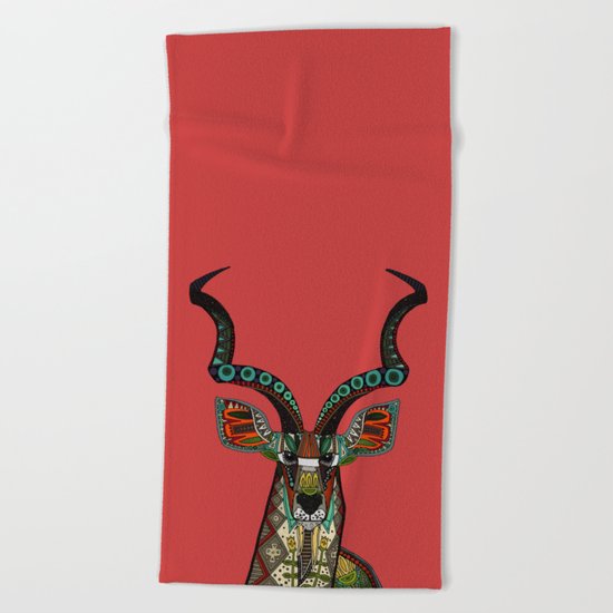 antelope red Beach Towel