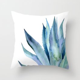 Blue agave plant. Throw Pillow