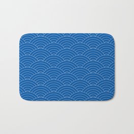 Seigaiha (Sapphire Blue) Bath Mat | Waves, Abstract, Sapphireblue, Coastal, Fishscale, Blue, Cobaltblue, Sea, Ultramarine, Japanese 