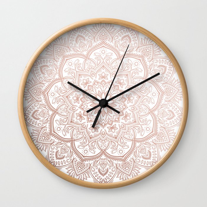 Lace Mandala - Rosegold Wall Clock