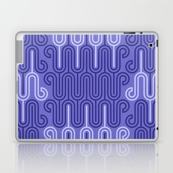 Very Peri round lines geometrics pattern Laptop & iPad Skin