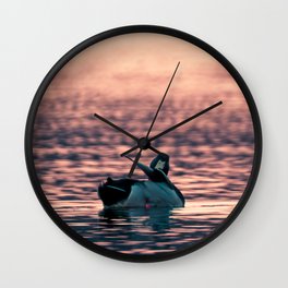 A Duck's Peacefulness on the Water Wall Clock