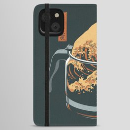 The Great Wave of Coffee iPhone Wallet Case
