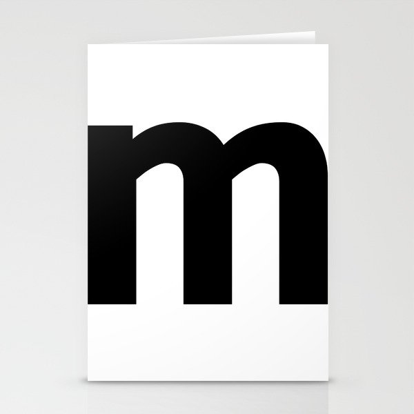 letter M (Black & White) Stationery Cards