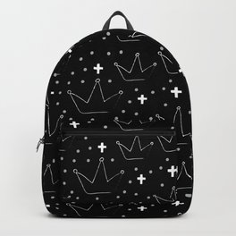 Jesus is King. Light of Darkness. Backpack | Vector, Graphicdesign, Black And White, Holiday, Pop Art, Mask, Digital, King, Pokedot, Popart 