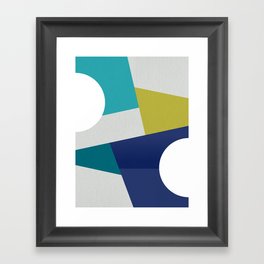 Minimal Coastal Geometry #abstractart Framed Art Print