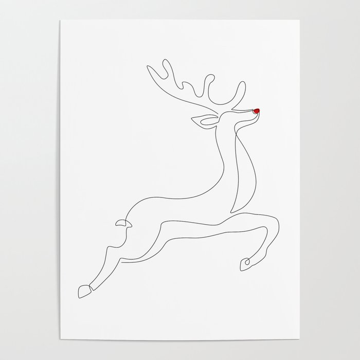 Red Nose Reindeer Poster