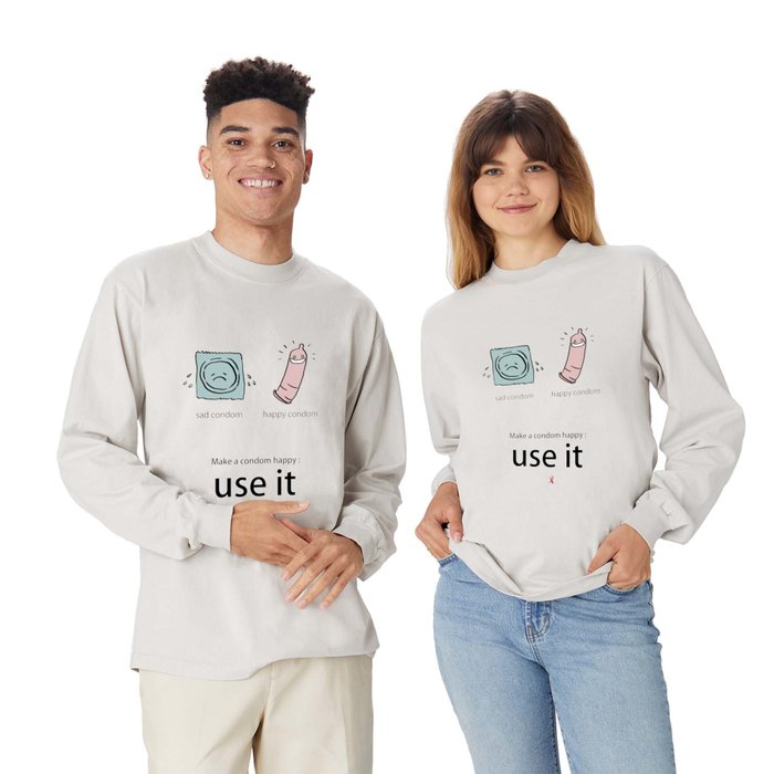 Use a Condom Oversized Graphic Tee