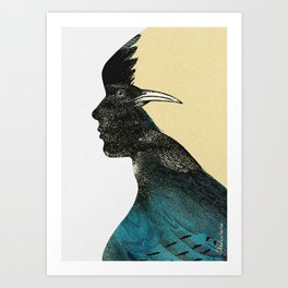 Transformations, The Winged Woman (A Collage Story) Art Print