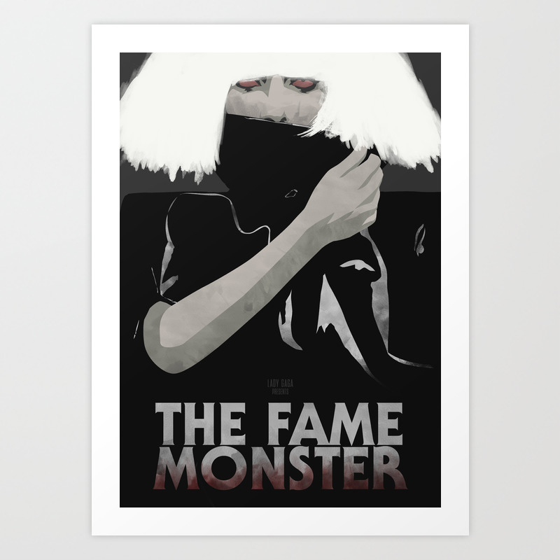 The Fame Monster Art Print By Ryanswannick Society6 The Fame Monster Art Print By Ryanswannick Society6