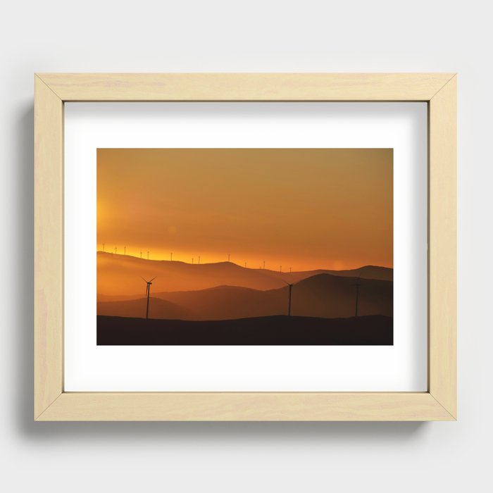 Shadows and mountains Recessed Framed Print