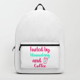 Fueled by Filmmaking and Coffee Filmmaker Production Gift Backpack | Graphicdesign, Movietheater, Movietheatre, Cameraman, Independentfilm, Movie, Director, Indiefilm, Moviescreen, Film 