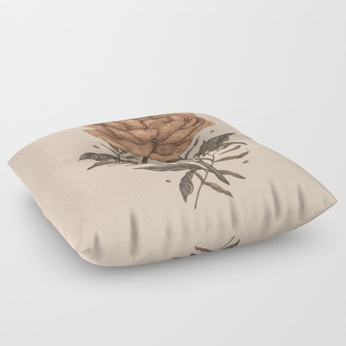 Peony and Ferns Floor Pillow