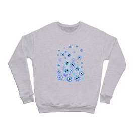 Cartoon Snowflakes / Emoji Snowflakes Crewneck Sweatshirt