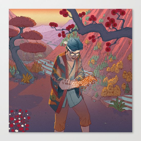 Ukiyo-e tale: The curse Canvas Print