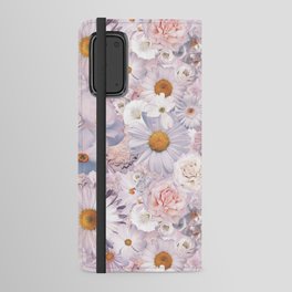 pink lemonade floral bouquet aesthetic assemblage Android Wallet Case