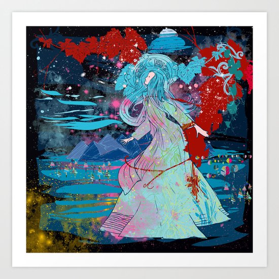 under the stars Art Print