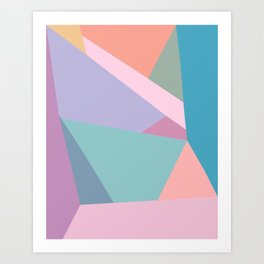 Bright Pastel Abstraction 30 Art Print