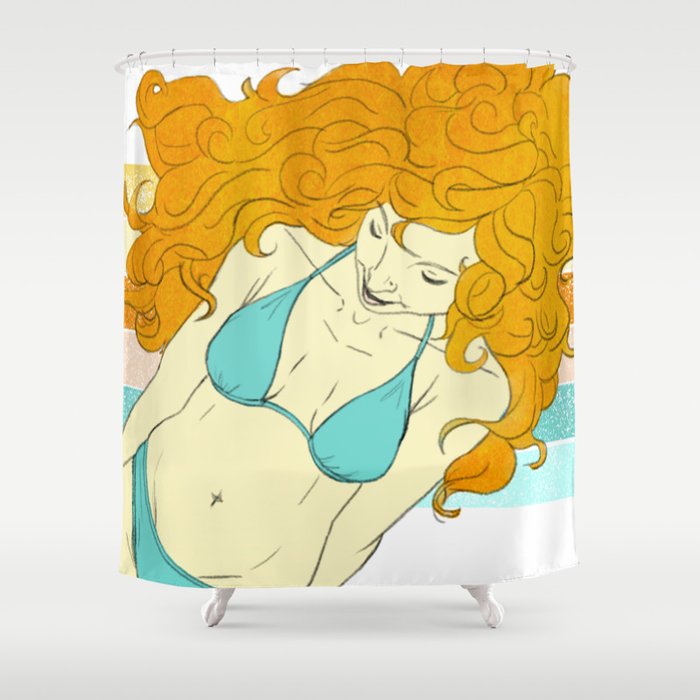Bikini Girl Shower Curtain