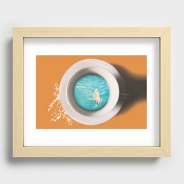 Swimming in my plate Recessed Framed Print